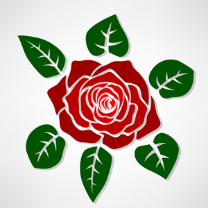红玫瑰象征图