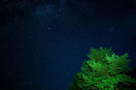 满天星斗的天空夜景