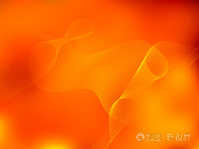 橙色的光线条流畅背景