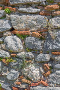 天然古石墙质感砖古建筑图片