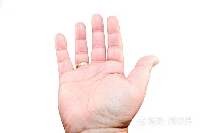 你的手的男性手掌