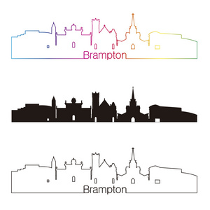 布兰普顿的天际线直线型，彩虹