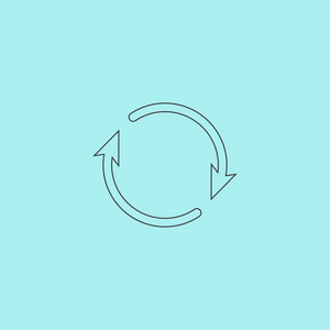 箭头的小圆圈图标周期 循环 回旋处