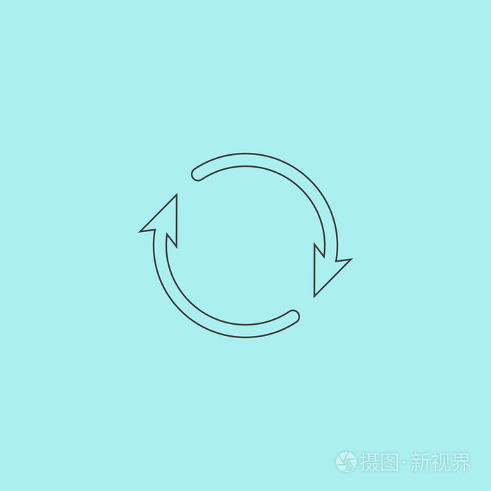 箭头的小圆圈图标-周期, 循环, 回旋处