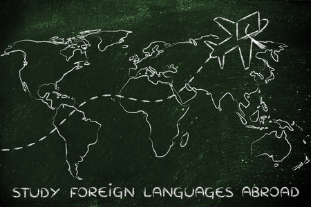 学习外语的国外概念图片