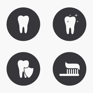 矢量现代牙图标集