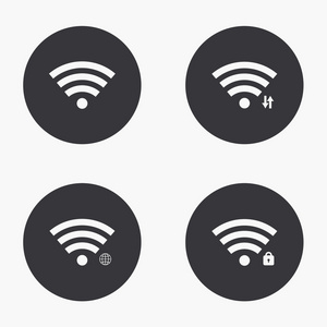 矢量现代 wi fi 图标集照片
