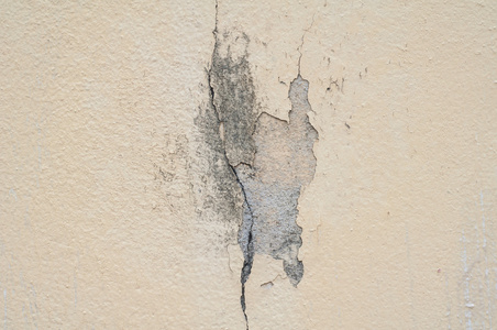 油漆剥落的老墙纹理。