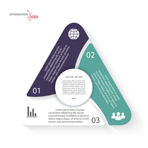 三角形分布图矢量模板可以用于演示文稿