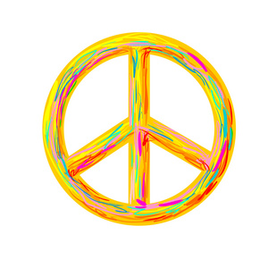 反战多彩的反战符号照片