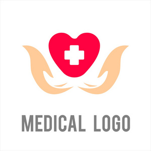 医疗器械logo医院十字医疗标志矢量照片