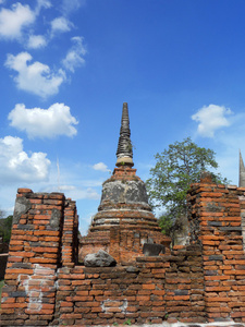 在 wat chaiwattanaram 寺，大城府，泰国宝塔