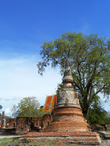 在 wat chaiwattanaram 寺，大城府，泰国宝塔