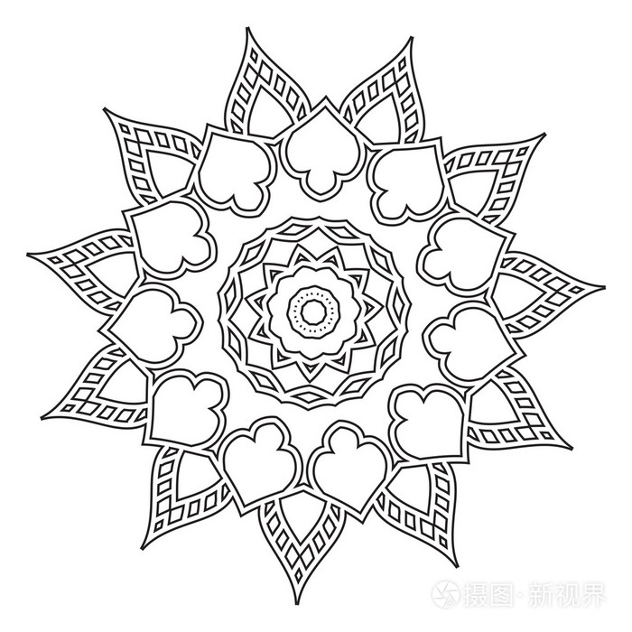 手绘民族装饰元素. 阿拉伯伊斯兰