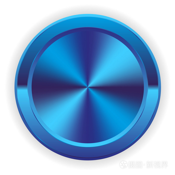 金属的蓝色按钮