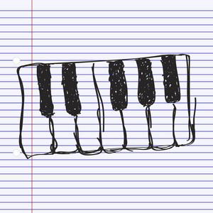 简便的涂鸦的钢琴键