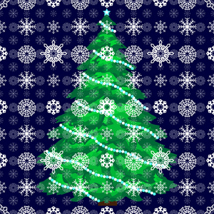 雪圣诞节树背景图片