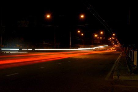 城市夜间道路