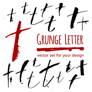 Grunge T 字母