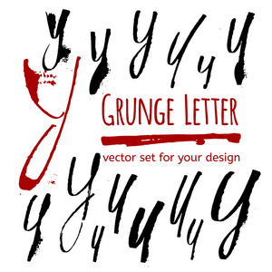 Grunge Y 字母