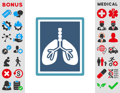 肺部 x 光照片图标