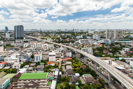 曼谷，泰国鸟瞰图与天际线
