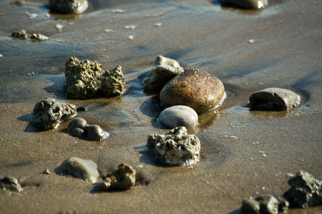 海滩的石头