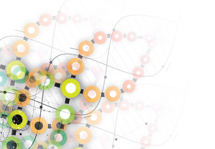 Dna 抽象的图标和元素集合。未来科技