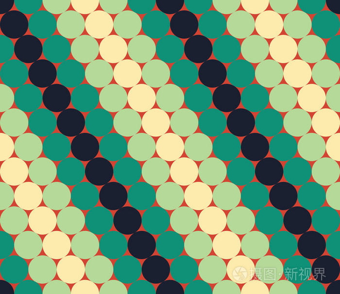 现代无缝彩色几何图形圆圈颜色