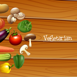 新鲜的蔬菜与海报设计图片