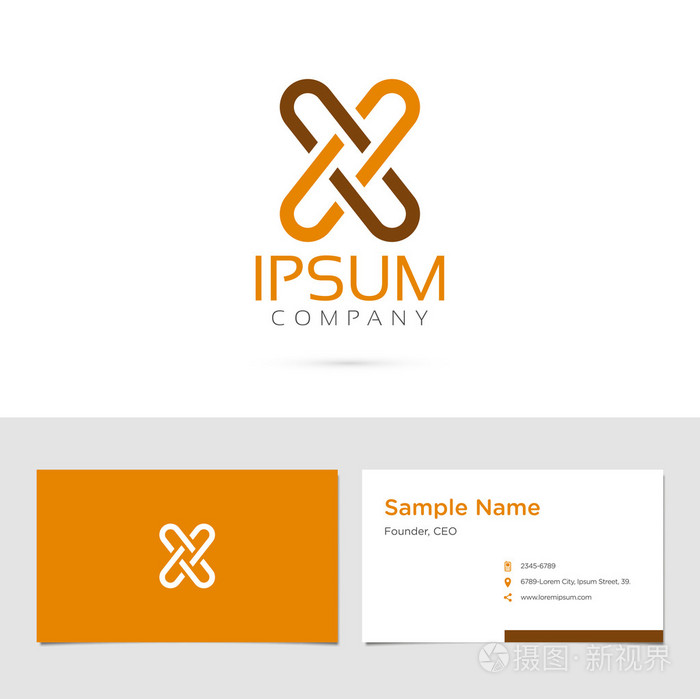 图形艺术字母符号 x