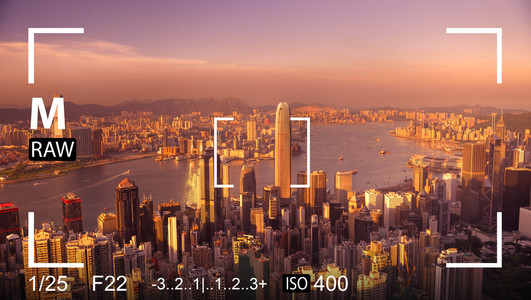 相机的重点目标快照调整曝光概念照片