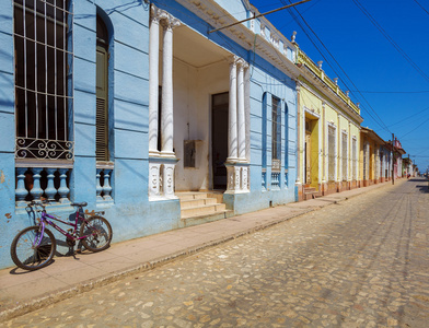 房子在旧镇 特立尼达 古巴