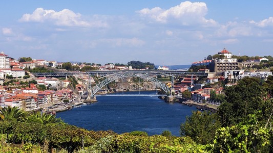 波尔图市全景。葡萄牙