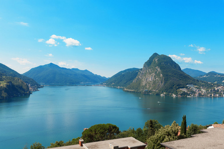 湖 Lugano 视图