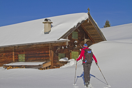 Skitour 在巴伐利亚阿尔卑斯山