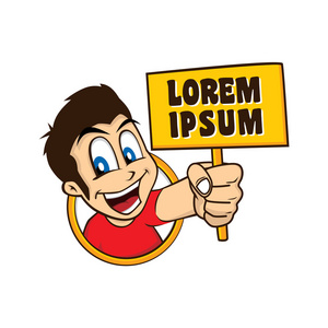 阿狸超萌卡通人物持空白符号照片