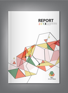 抽象几何年度报告的封面设计