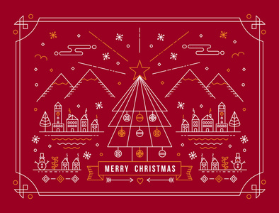 快乐圣诞大纲树市冬季海报