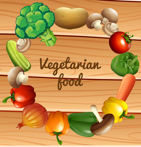新鲜的蔬菜与海报