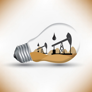 能源石油机制工作灯的想法，插图矢量