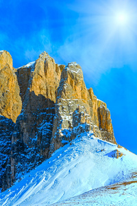 美丽的冬天山风景