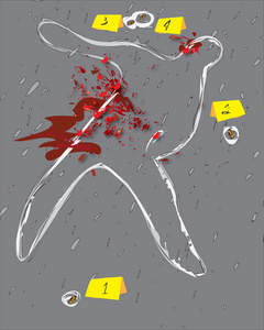 犯罪身体剪影图片