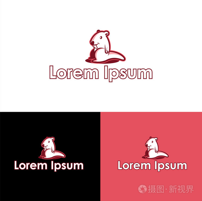 可爱的海狸图标