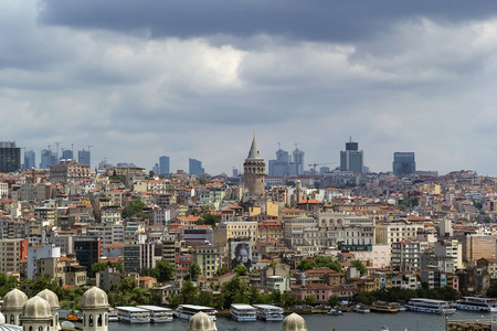 伊斯坦布尔 Beyoglu 区域的视图