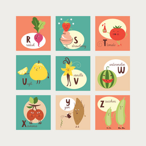 蔬菜和水果的英文字母
