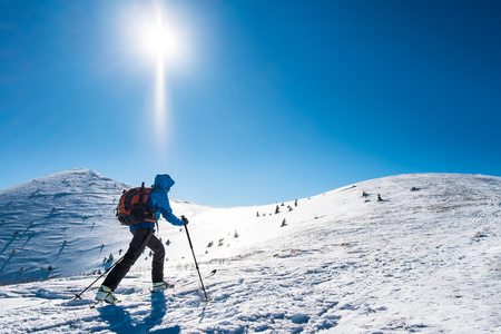 skialpinist 在雪山上