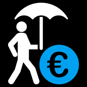 欧元金融伞图标