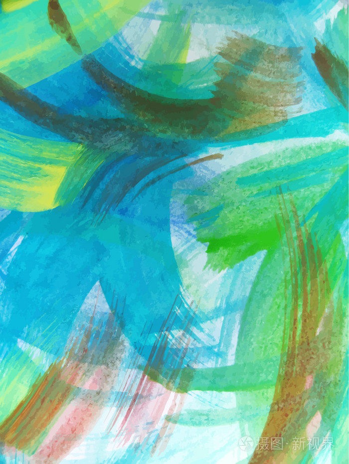多彩的抽象水彩画