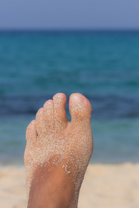 沙子和脚